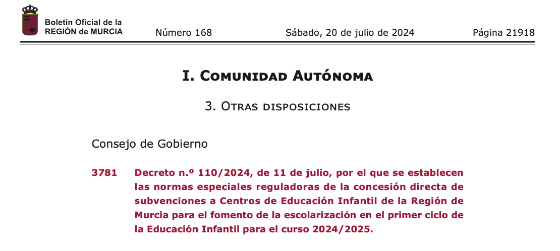 Decreto infantil