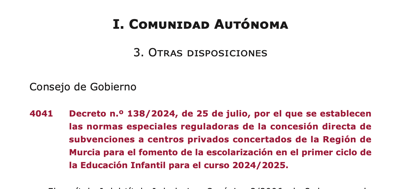 Infantil 2 años concertados